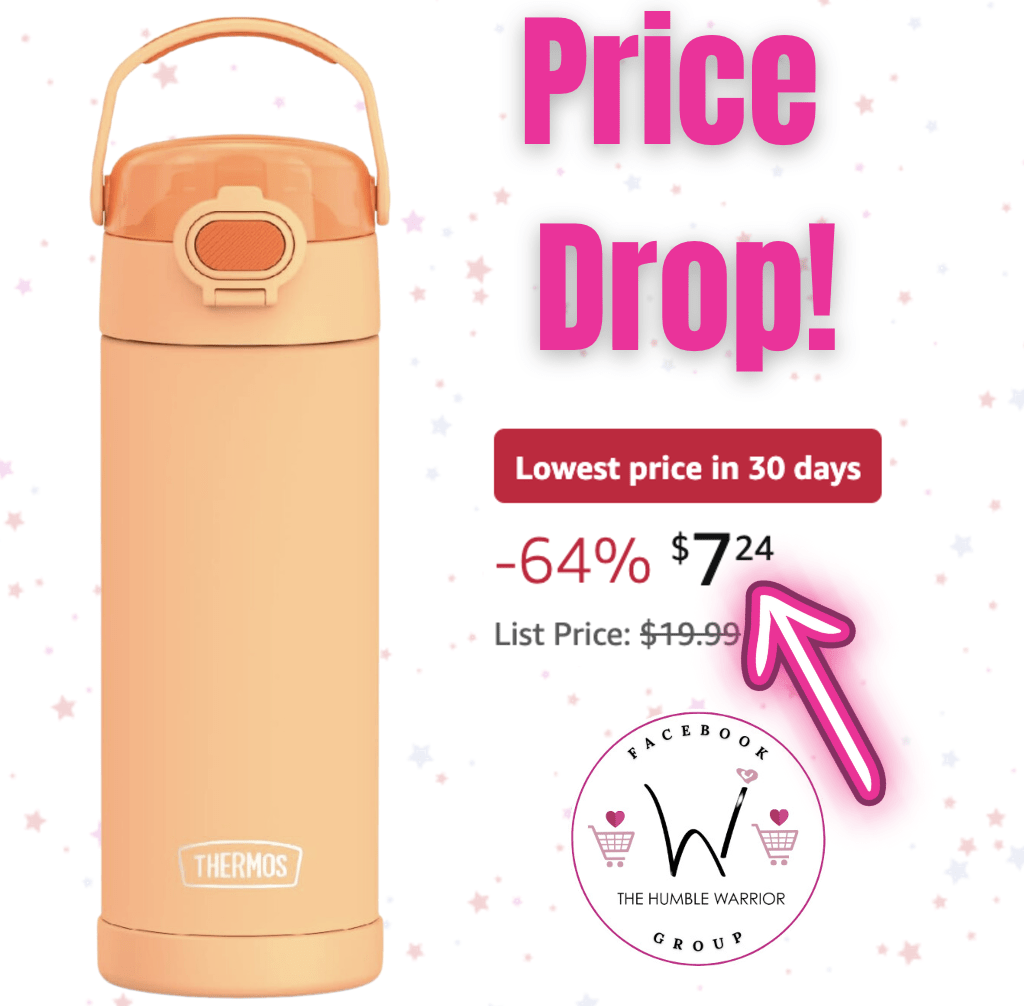 THERMOS FUNTAINER 16 Ounce Stainless Steel Vacuum Insulated Bottle!